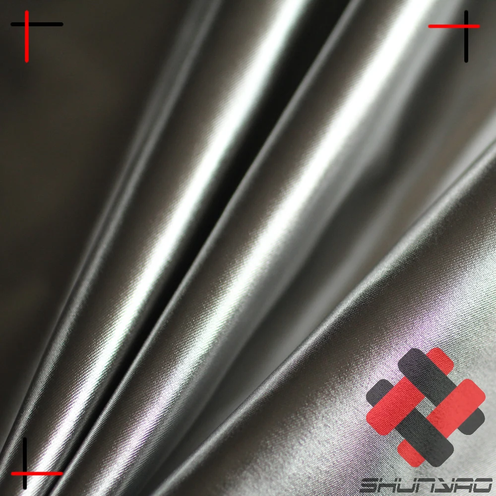 
whole sell in stock keep warm shiny silver twill fabric 