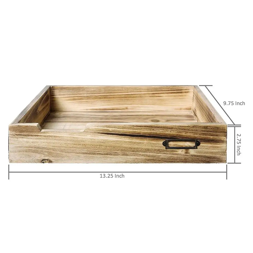 
 Деревенский поднос для документов и держатель для бумаги из натурального дерева в выдвижном стиле  