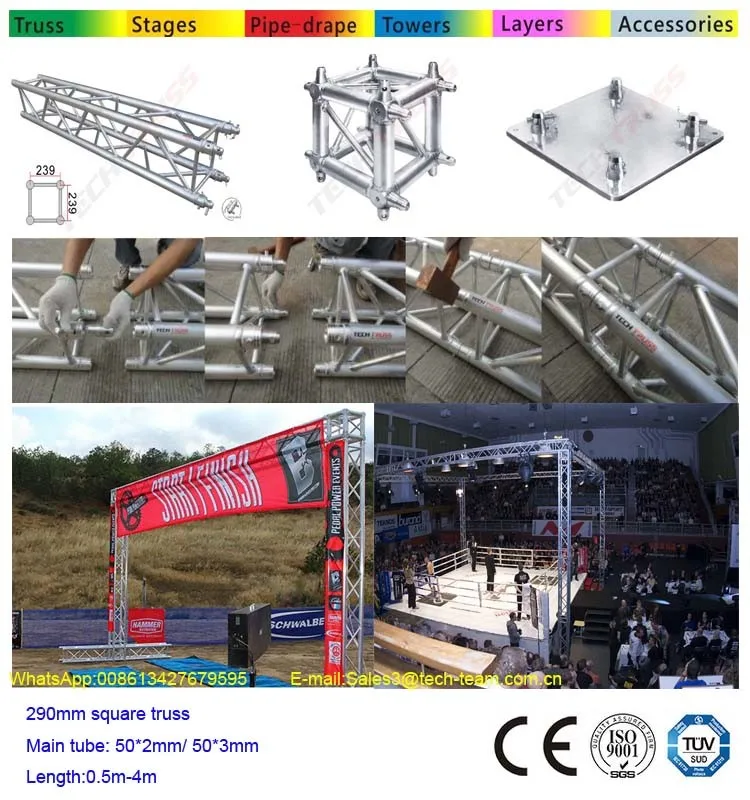 12 Inch Square / aluminum box truss Compatible With Glbal aluminum Truss