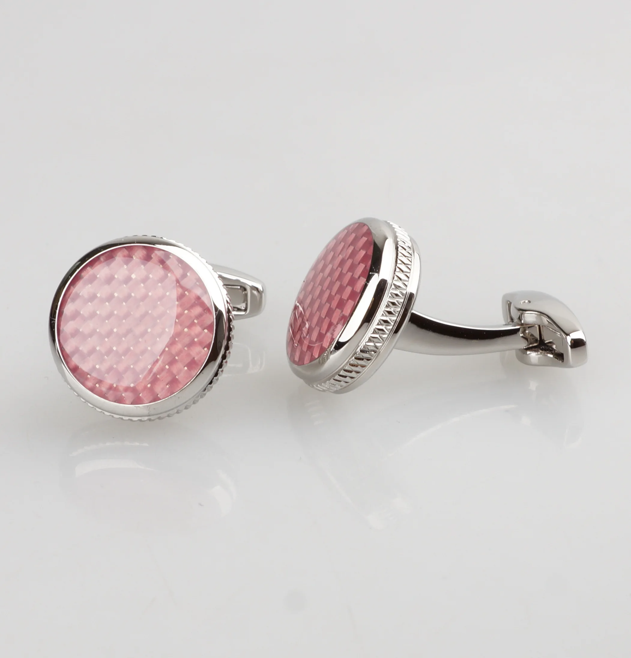 
 Высококачественные изысканные круглые запонки из углеродного волокна разных цветов  