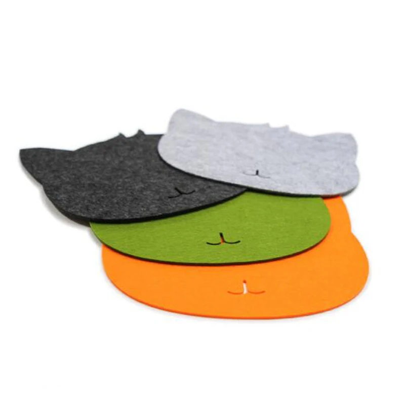 New style 4 Pcs mini Wool Felt mouse pad that occupy the home office 20 20