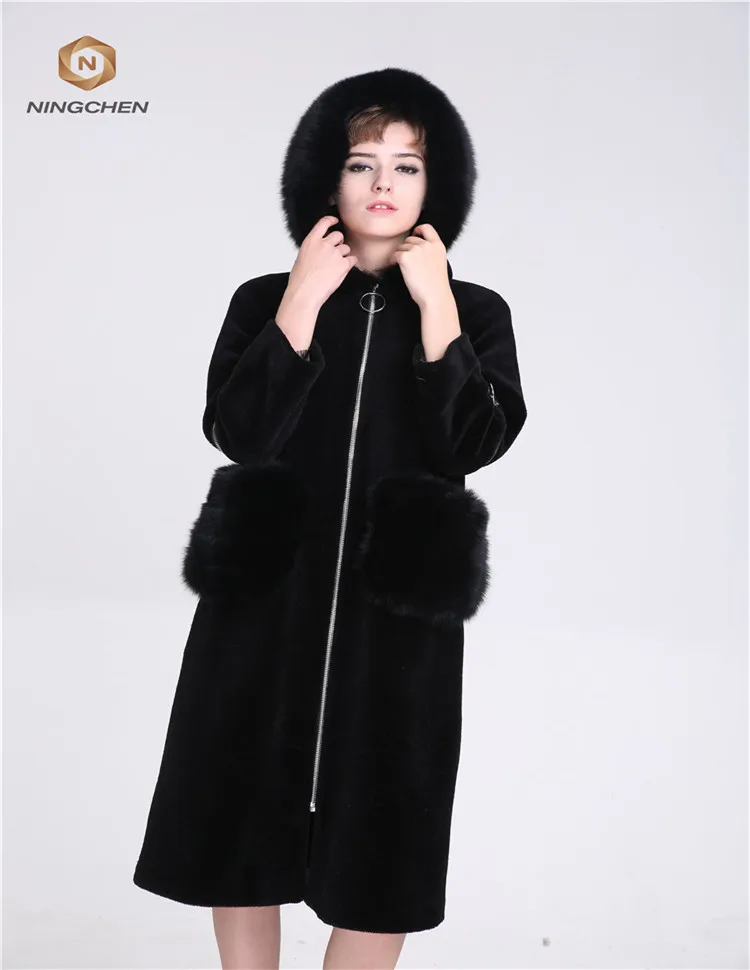 100% real natural fox fur Vest sleeveless long coat women genuine fox fur vest winter 100% real natural fox fur Vest