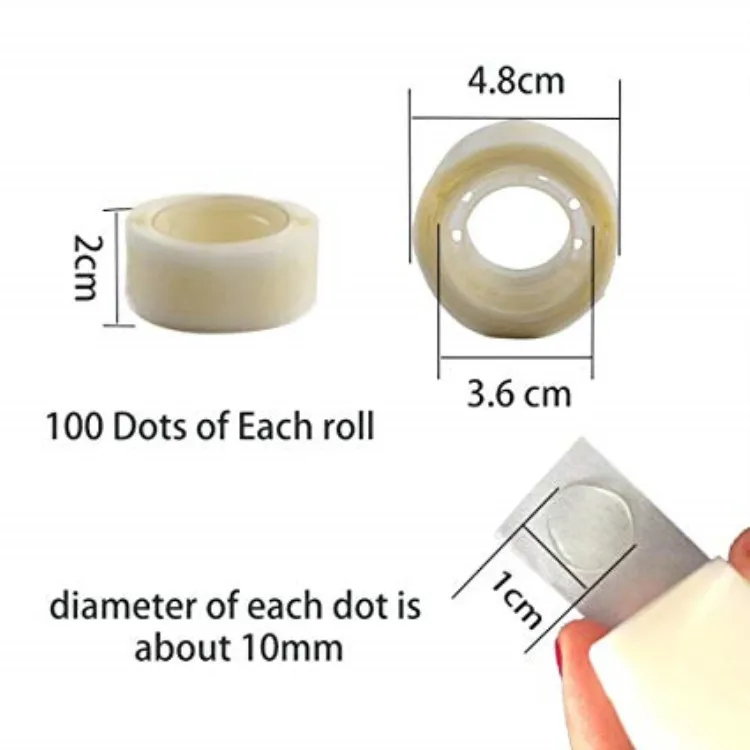 100 шт./рулон, двусторонние клеевые наклейки для воздушных шаров