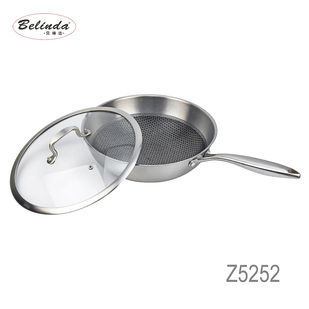 Manufacturer Wholesale Modern Stainless Steel Cookware Frying Pan Non-stick Pan for Kitchen Frying Pan
