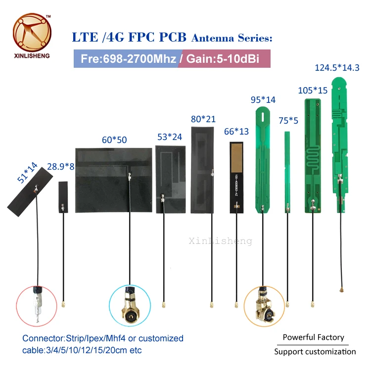  Прямая Заводская поставка 700-2700 МГц 3 м клейкая GSM 3G 4G LTE 8dbi FPC гибкая внутренняя антенна