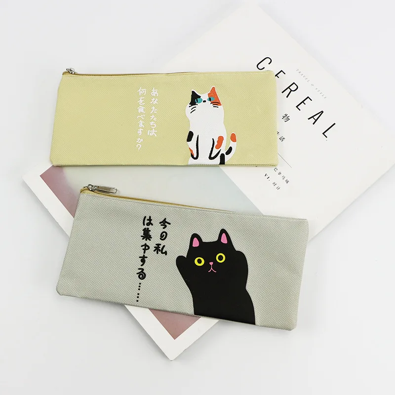 Wholesale custom print small school zipper pencil case cheap promotion pencil pouch for give away