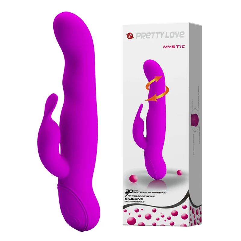 Rabbit Vibrators 30-function Vibrations 7-function Rotations Rechargeable Full Silicone waterproof Sex Toys for Women
