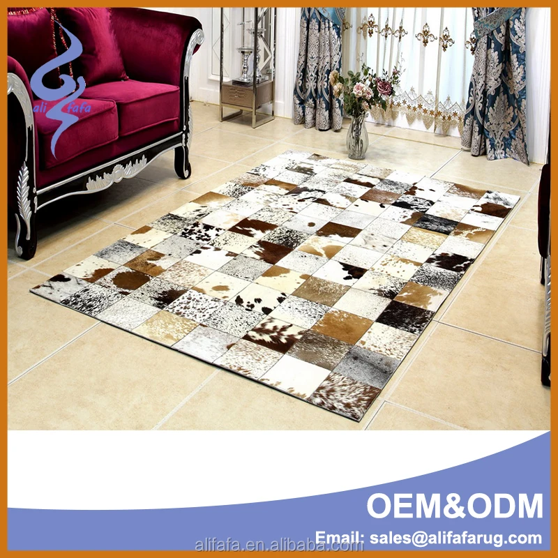 Cow hide carpet, nice strip design cowhide rug