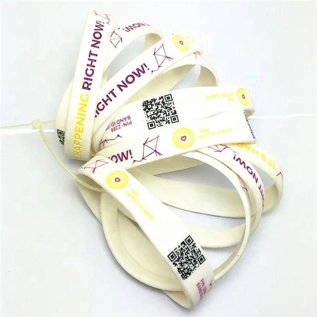Customized QR silicone wrist band wristband bracelet silicone wristband