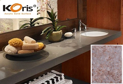 Koris NSF Korean artificial marble veins acrylic solid surface sheet for wall panel