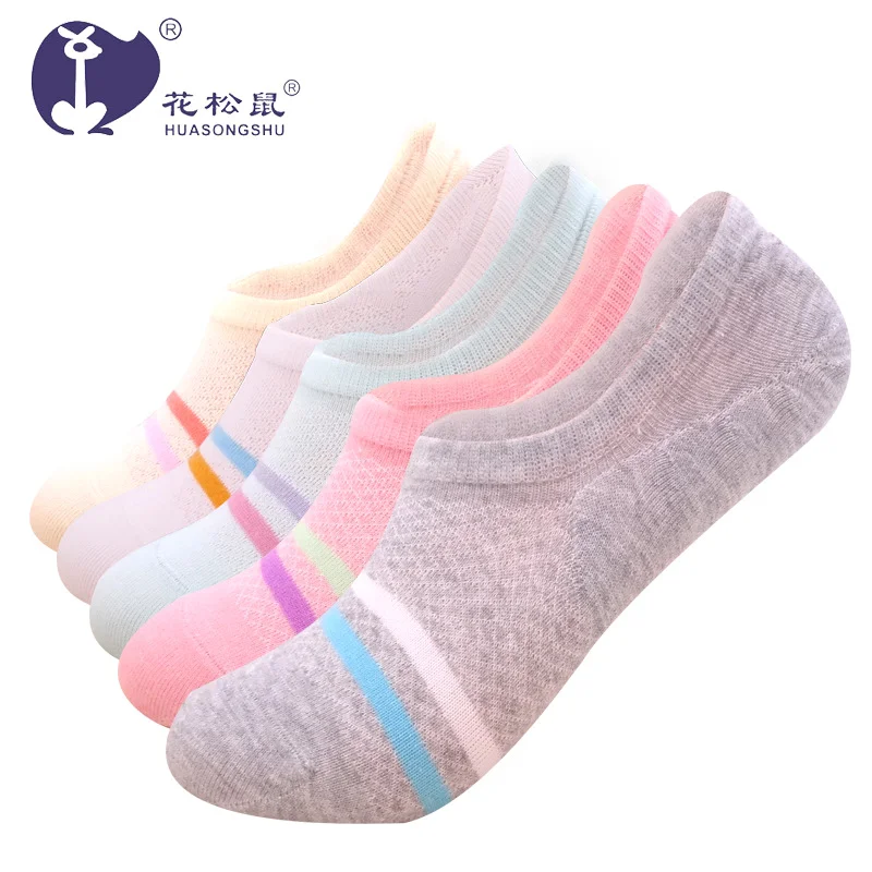 
Новый стиль 2017 г. нескользящие Low Cut Нет Показать носки девушка Невидимый модальный хлопок носки 