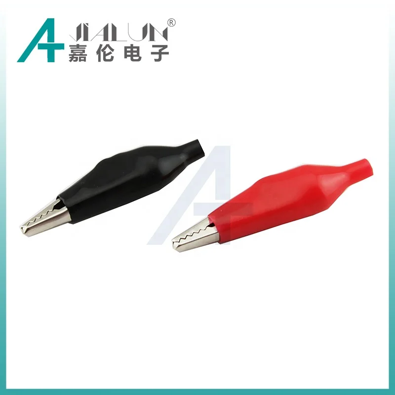 JIALUN PVC Insulator Alligator Battery Clip Stainless Electrical Crocodile Clip Clamps