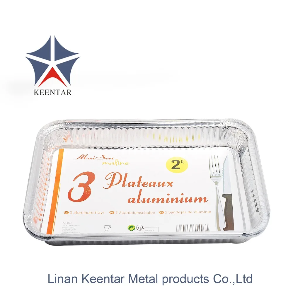 
3 aluminum trays for Food Storing 