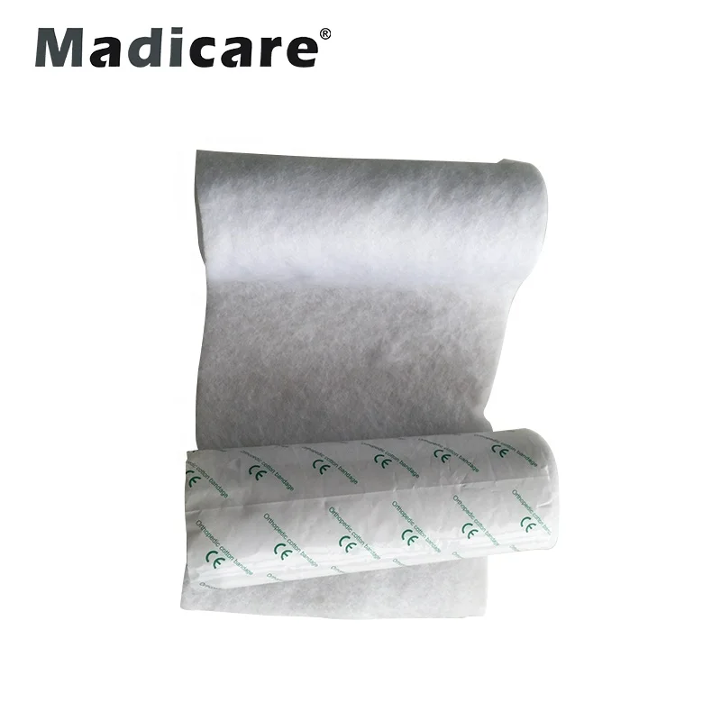 Orthopaedic medical fracture pop under cotton viscose synthetic Polyester plaster of paris roll Bandage Pad casting plaster