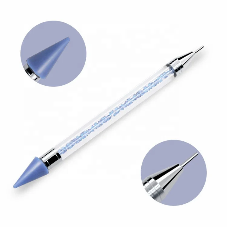 Dual End Nail Art Dotting Pen Wax Rhinestone Stud Picker Pencil Crystal Beads Nails Tips Decoration Manicure Tool
