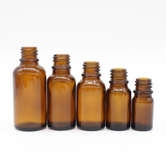 5ml 10ml 15ml 20ml 30ml 50ml 100ml Amber  Brown Essential Oil Screw Glass Vials Glass Molded  Bottle