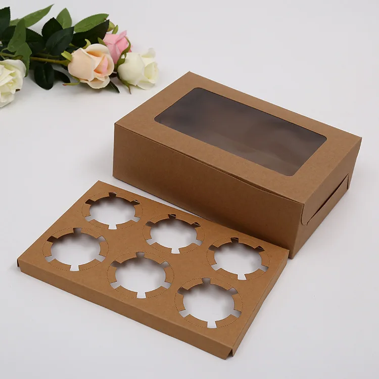 
Customised chocolate mooncake dessert paper packaging window boxes 