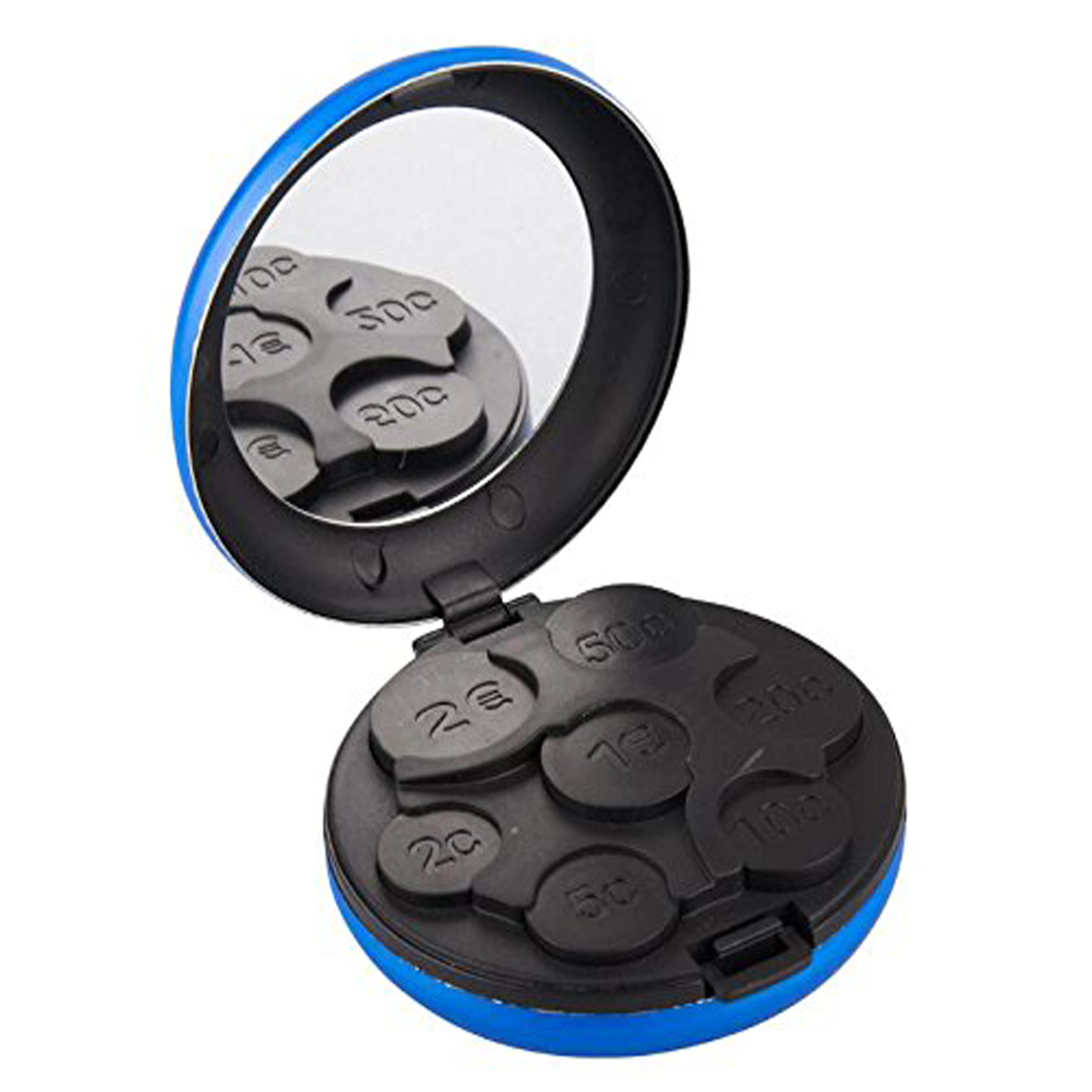 Round Aluminum Euro Coin Dispenser Storage Coins Wallet Aluminum Coin Box