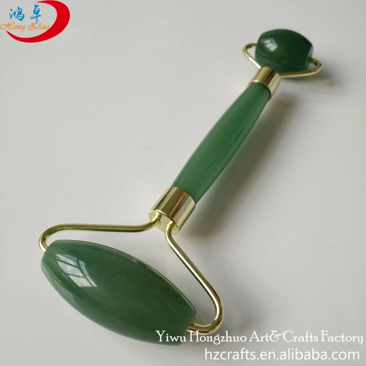 
Green aventurine jade roller set thermal therapy massage bed facial 