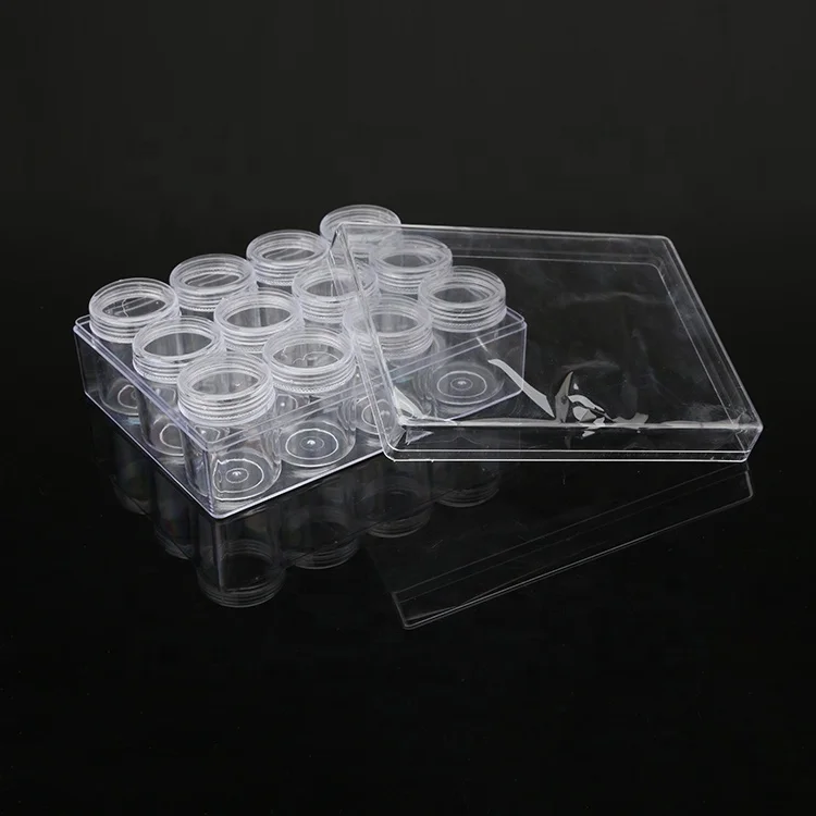 Top quality 20g bottle suits clear transparent plastic box