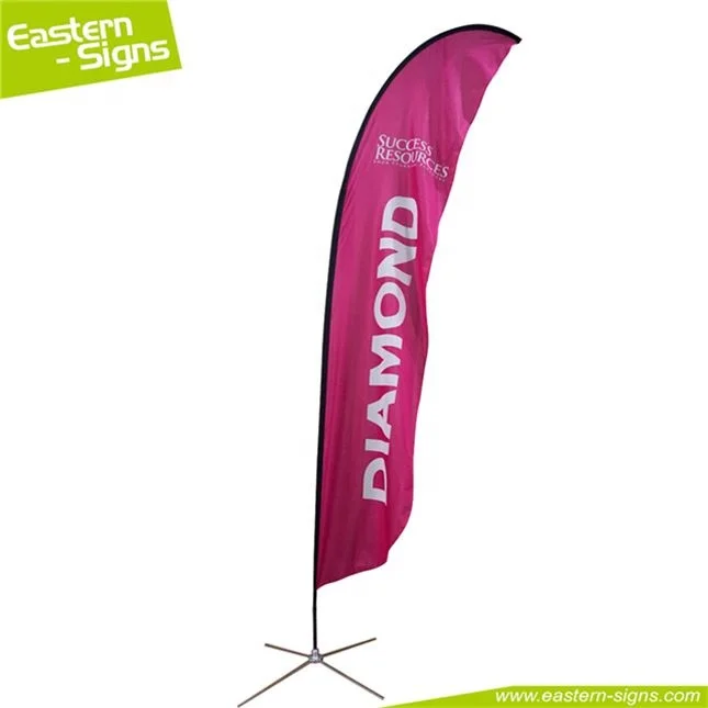 Jiangmen polyester trade fair pop up durable advertising feather flag banners
