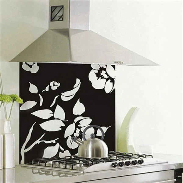 silkscreen printed tempered Glass backsplash for kitchen