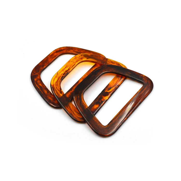 Wholesale 16.5cm Tortie Evening Handbag Resin Trapezoid Bag Handle