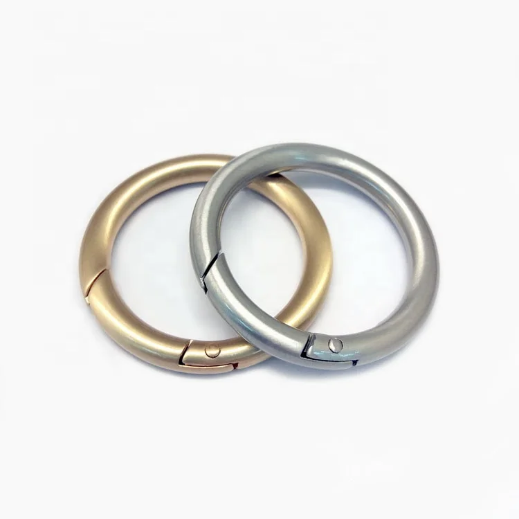 5mm big snap hook brushed gold big round metal snap hook snap ring