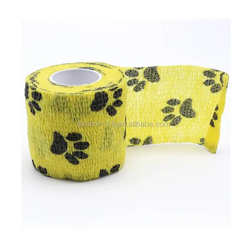 
Paw Printing Colorful Cohesive Elastic Bandage 