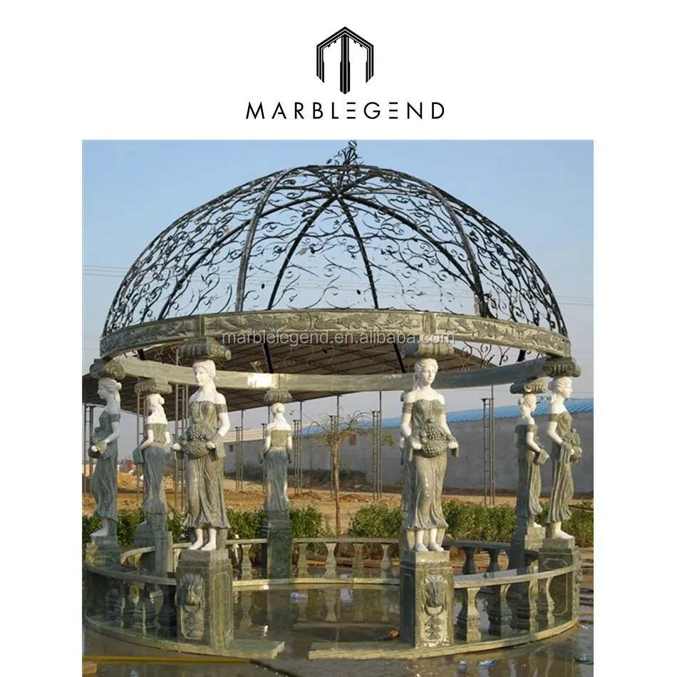 Садовая беседка с мраморной резьбой под заказ