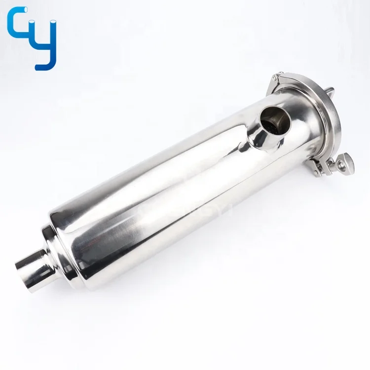 Food grade stainless steel pipe fitting sanitary angle type strainer