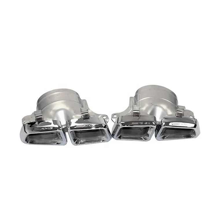 
New style Universal Exhaust Muffler Tips For Mercedes W221 S350 GL ML W166 X164 14-16 GL63 AMG 