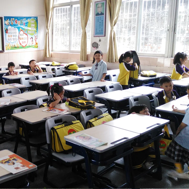 Durable Primary School Table With Chair Classroom Kids Reading Furniture