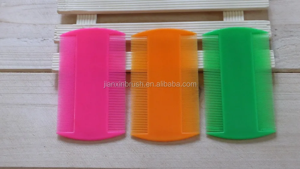 China factory colorful double sided plastic lice comb with wholesale price
