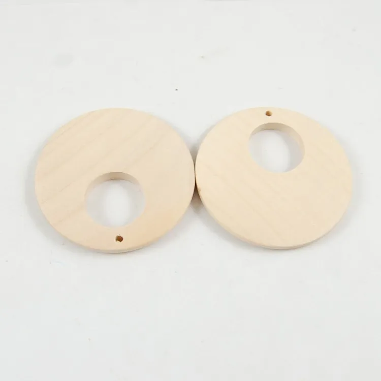 
DIY Lead-Free 30-50mm Natural Wooden geometry Earring jewelry accessories 