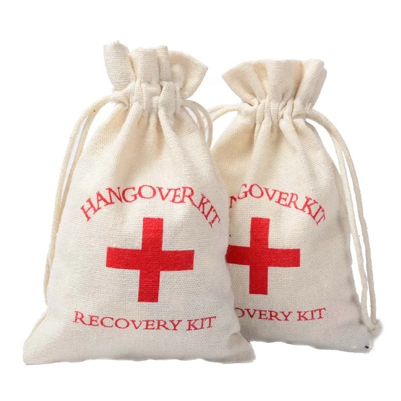 Hangover набор, Подарочная сумка, принадлежности для девичника, хлопковая муслиновая сумка на шнурке, сумки для ювелирных изделий, сумка для оказания первой помощи