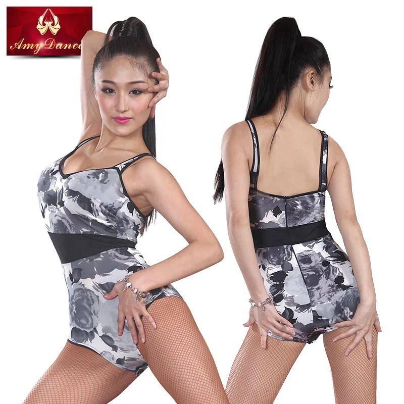 
Women latin gymnastics ballet leotards tops training dancewear with bra inside 