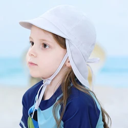 Kaavie blank kids hat wholesale baby summer cap toddler flap sun hat kids cap hat