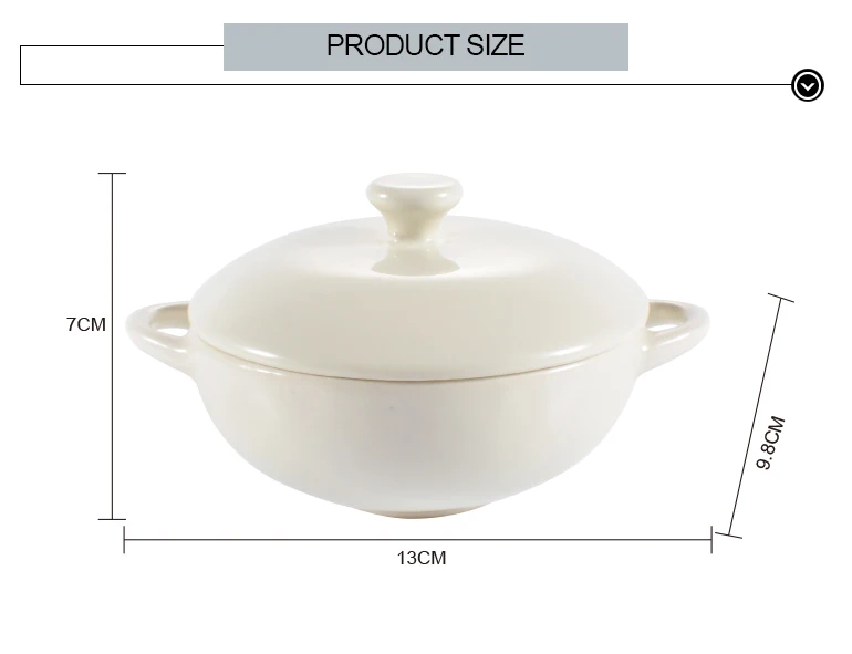 Oven Safe Mini Cocotte Ceramic hot pot For Baking, Mini Casserole with Lid, Souffle Dish