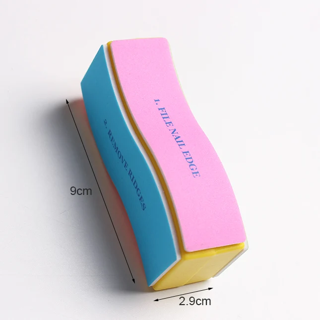 Curved Wave Shape EVA block 4 sides nail buffer