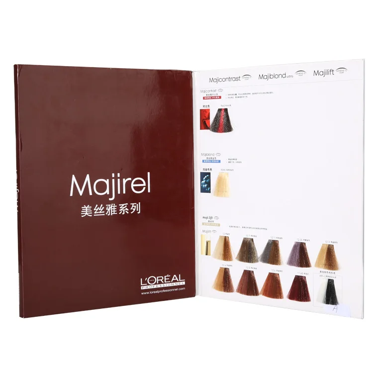 Hair color chart  for Majirel hair color cream