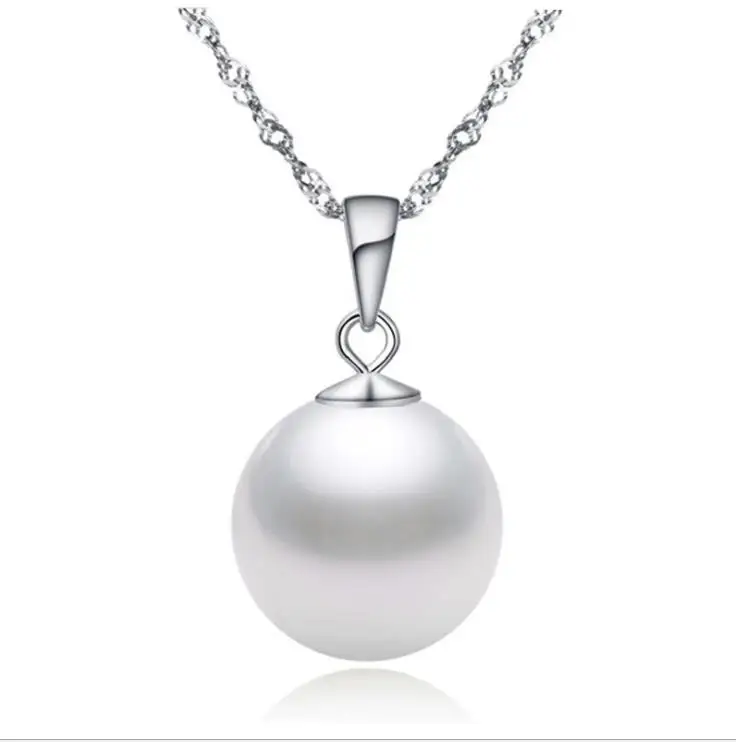 Wholesale Hot Selling Nice Freshwater Pearl Jewelry  925 Sterling Silver Necklace