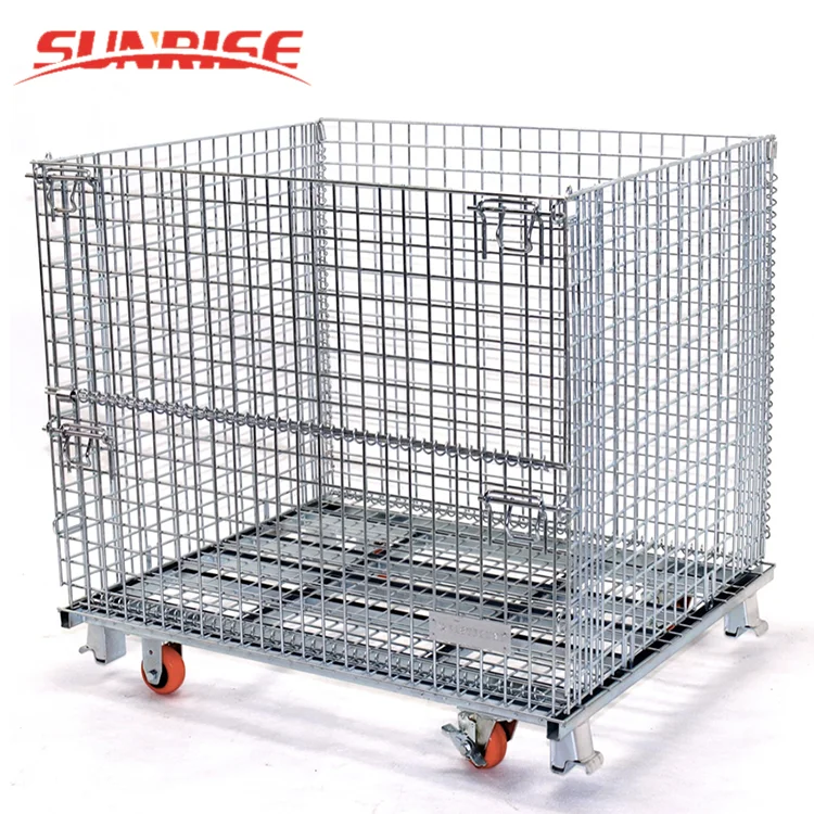 
Collapsible Wire Mesh Pallets Metal Foldable Cage With 500KG Capacity  (60559980071)