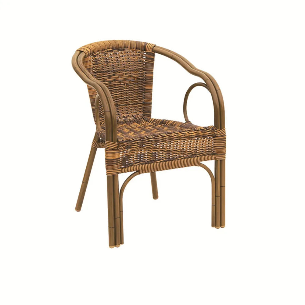 
Aluminium Rattan Modern Design For Cheap Metal Restaurant Furniture Chair 