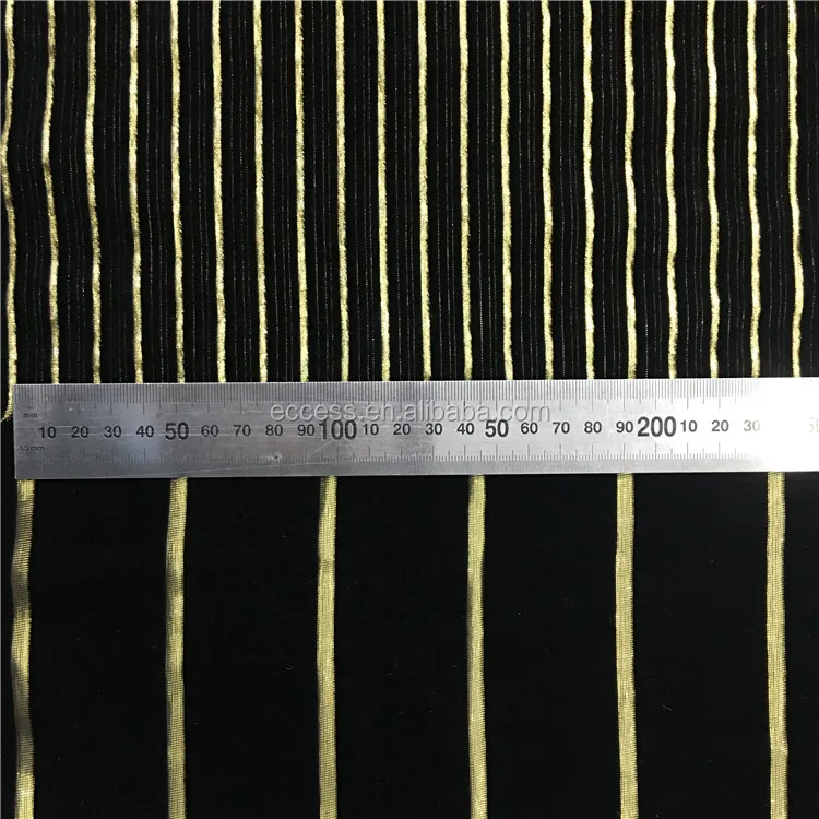 ECCESS HOT Sale Nylon Rayon Lurex Blended Stripe Silk Velvet Upholstery Fabric for Curtain Cushion cover