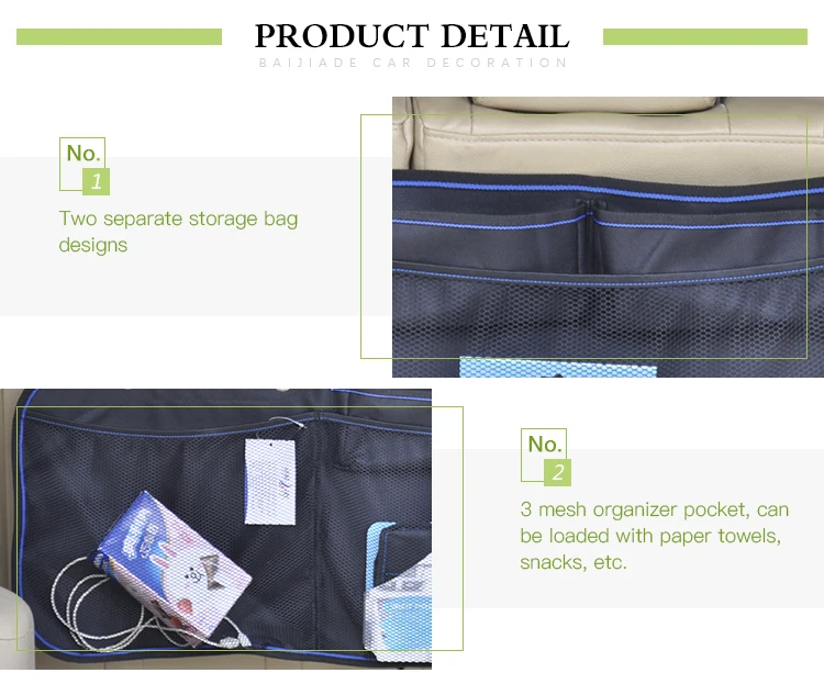 Car Seat Back Organizer Backseat Multi Pockets Organizador Para Auto For Back Seat