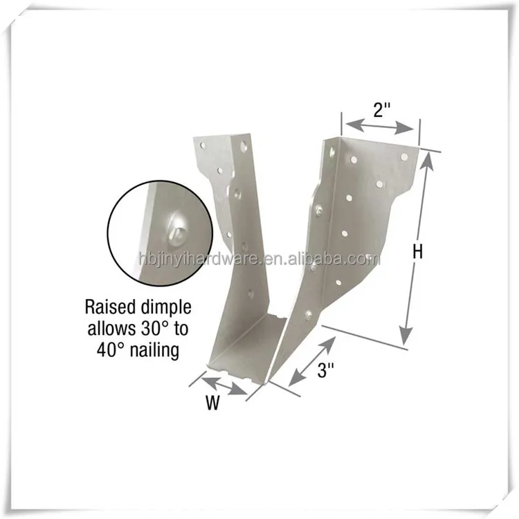 Galvanized iron plate joist hanger for wood house