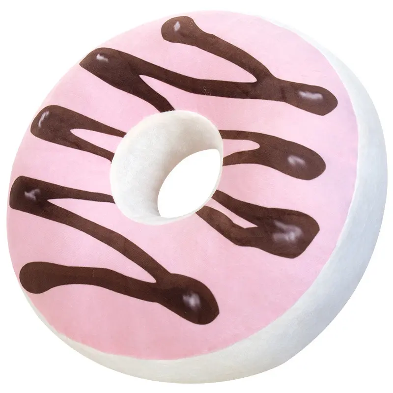 Wholesale 3D Sweet doughnut shaped creative soft anti stress throw pillow cushion