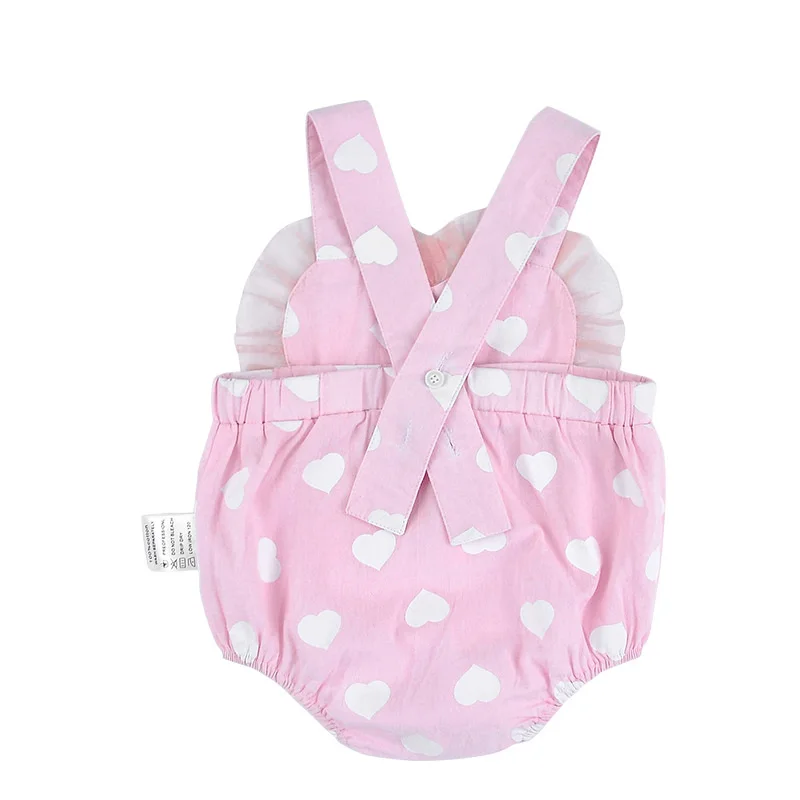 Cute Boutique Bodysuit Baby Girl Clothes Short Sleeve Newborn Floral Romper Casual 40 Wholesale Backless Onesie Infant Summer