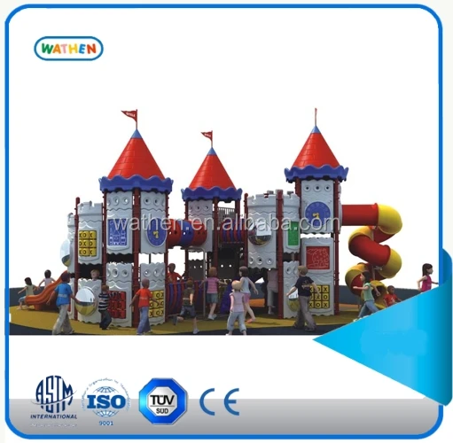 Kids Castle Outdoor Playground Equipment Plastic Slide for Oversea Market
